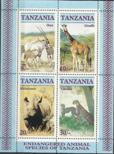 Tanzania 1986 * En Bloque * Animales Salvajes *