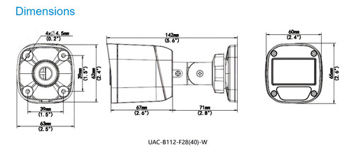 Câmera analógica Unview Ip67 2mpx Hd Fixed Bullet cor branca UAC-B112-F28-W