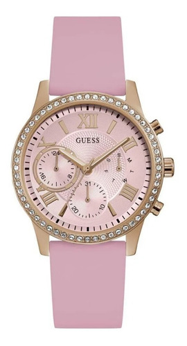 Reloj Guess W1135l2 Mujer Rosa Deportivo 100% Original