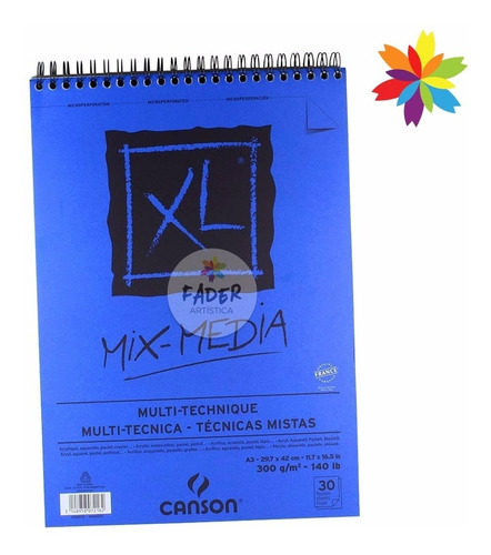 Canson Xl Mix Media 300 Gr A3 G Medio 30 Hojas Barrio Norte