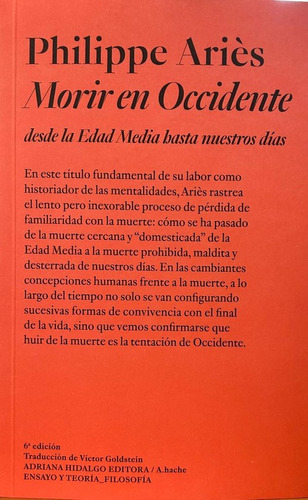 Morir En Occidente - Philippe Ariès