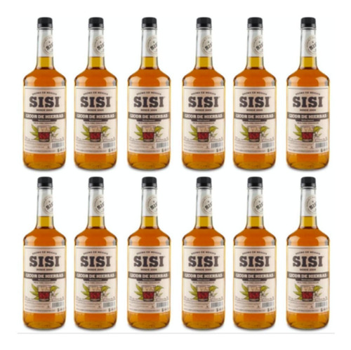 Pack De 12 Crema-licor Sisi Hierbas 1 L