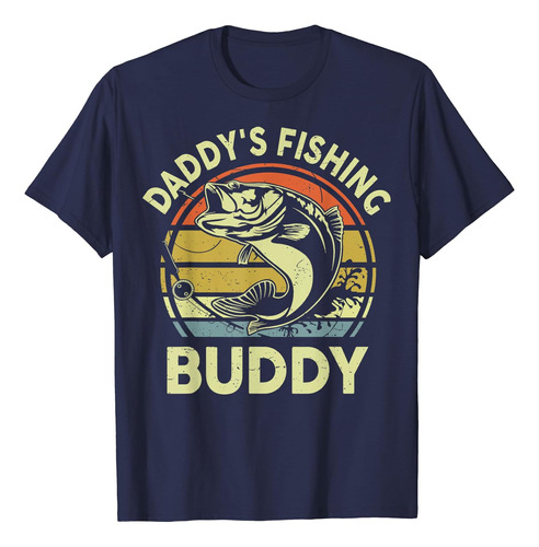 Playera De Pesca Bass Fish Daddy's Fishing Buddy Funny Boy C