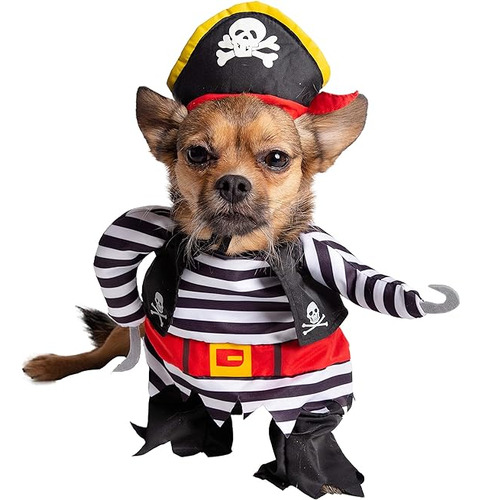 Disfraz Pirata Perro Edición Negro Rojo