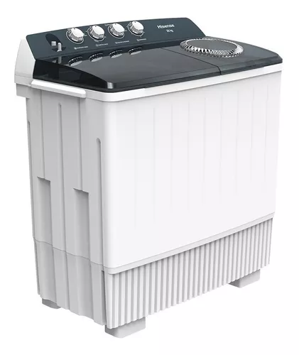 Lavadora Hisense Doble Tina 26 Kg Semiautomática Storm Wash Color Blanco