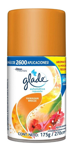 Repuesto Aromatizador Glade Automático X3 Hawaian Breeze