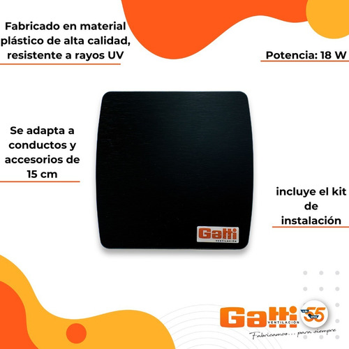 Imagen 5 de 9 de Extractor De Aire Baño/cocina 6 (12 Cm) C/ Persiana Negro