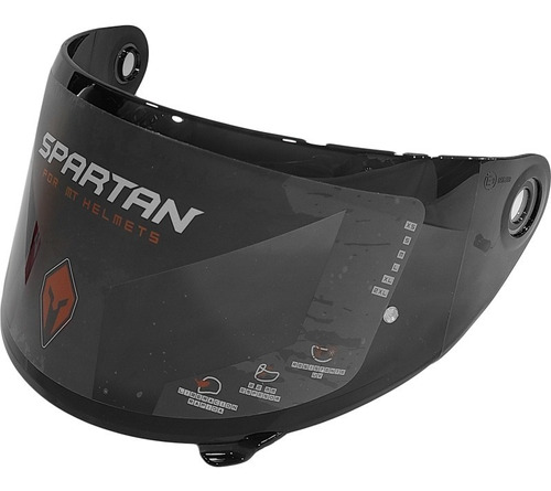 Visor Spartan V-18c Draken Oscuro Humo Polarizado Original