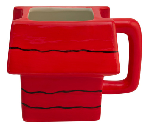 Taza De Cerámica 3d Con Tapa Casa Snoopy Peanuts 591 Ml