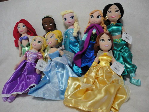 Princesas 2 Bonecas De  Plush De  30 Cm -  Original Disney