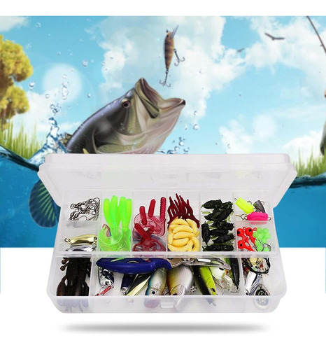 Kit De Pesca Con Cebo Artificial, Alicates Y Funda, 101pc