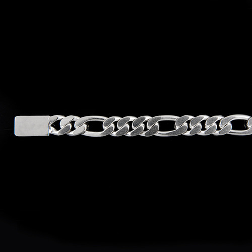 Pulsera Hombre Figaro Hl 8mm De Plataley.925 Duodeluxejoyas®