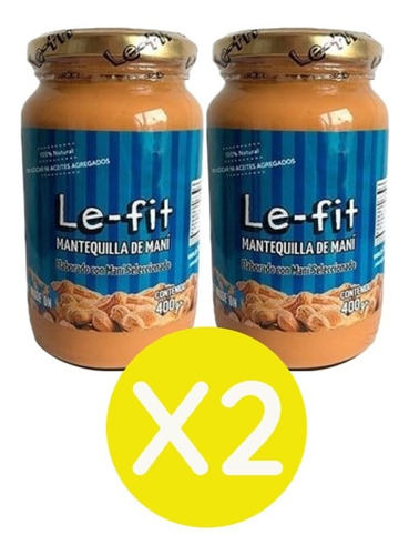 Mantequilla De Maní Natural Le Fit X 2 Dietéticalanús