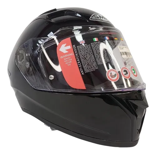 Casco stellar classic negro Para Motos Y