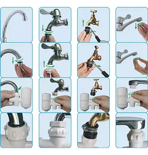 Filtro Purificador De Agua Potable Ceramica Para Llave Grifo Color Blanco