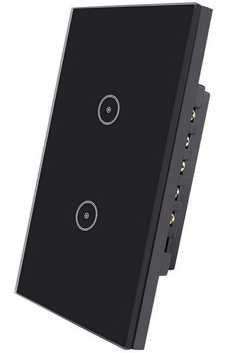 Interruptor Switch Inteligente Wifi 2 Botones Color Negro