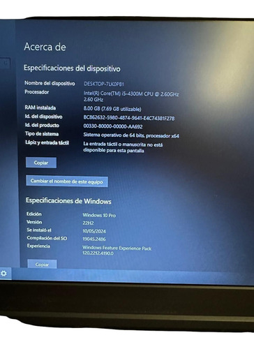 Laptop Lenovo Thinkpad T440p Core I 5 4th Ram8gb Hdd 500gb (Reacondicionado)