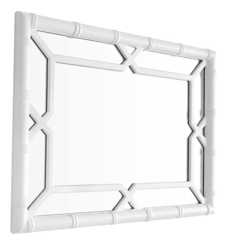 Espejo Marco De Madera Tipo Bambú, 31 X 23 Pulgadas, C...