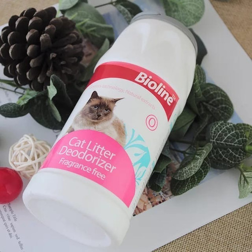 Talco Bioline Desodorizante Para Arena Sanitaria Gatos 425gr