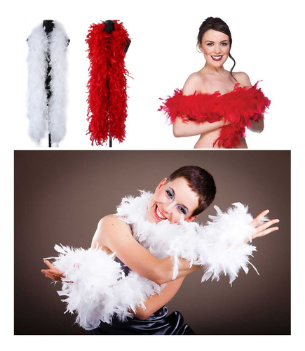 (lp) Decoración De Ropa De Boa Con Plumas De Pavo Para Fiest