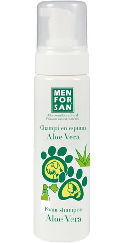 Shampoo En Espuma Con Aloe Vera X 200 Ml Para Perros Y Gatos