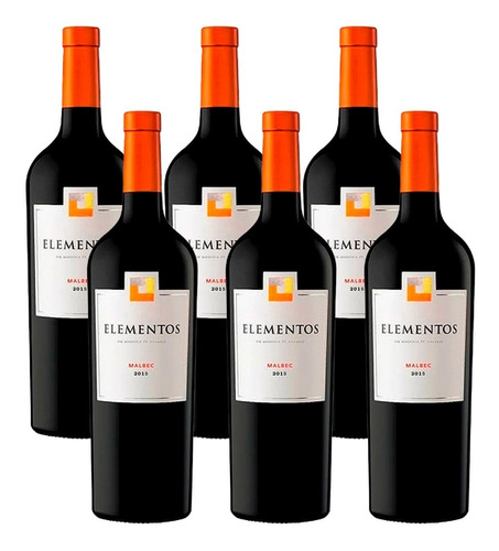 Vino Elementos Malbec 750ml Caja X6 Unidades Tinto - Sufin