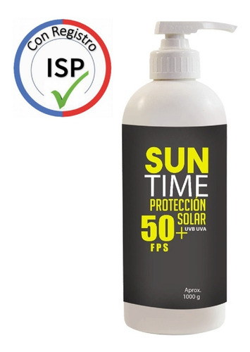 Imagen 2 de 4 de Bloqueador Solar Suntime 1 Lt Factor 50 + Con Dispensador