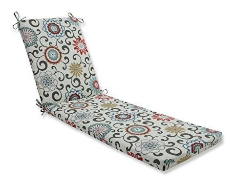 Pillow Perfect Outdoorindidor Pom Pom Play Peachtini Chaise 