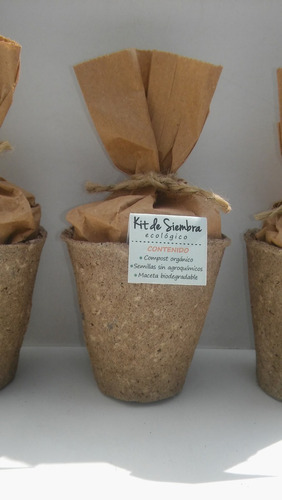25 Kit De Siembra Biodegradables + Libres De Agrotoxicos