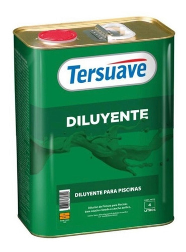 Diluyente Pintura Pileta Caucho Tersuave 4 L Dimesion Color 