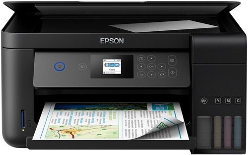 Impresora a color multifunción Epson EcoTank L4160 con wifi negra 220V