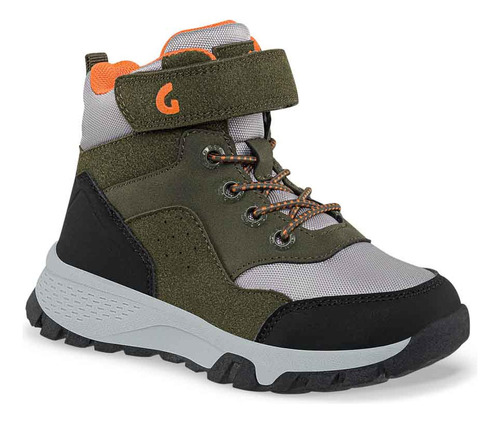 Botas Outdoor Wirky Verde-neg Para Niño Los Gomosos