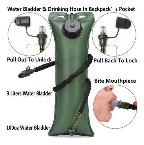 Mochila Tática Com Refil Hidratação 3 Litros Bike Corrida