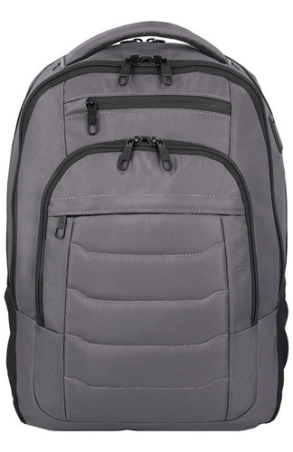 Mochila Escolar Samsonite Acceleration Titan Poliéster Unisex Color Gris Diseño de la tela Liso