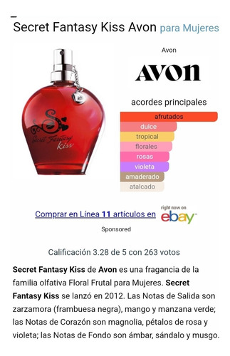 Fragancia Femenina Secret Fantasy Kiss - mL a $1400