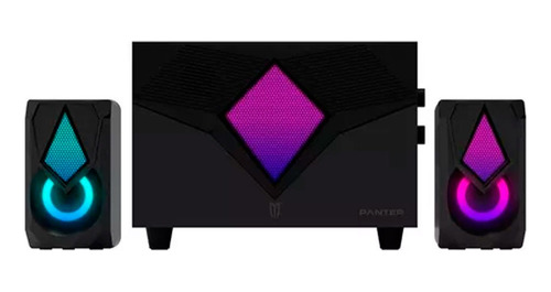 Parlante Gamer Panter 2.1 Raiden Iluminacion Rgb Gs302