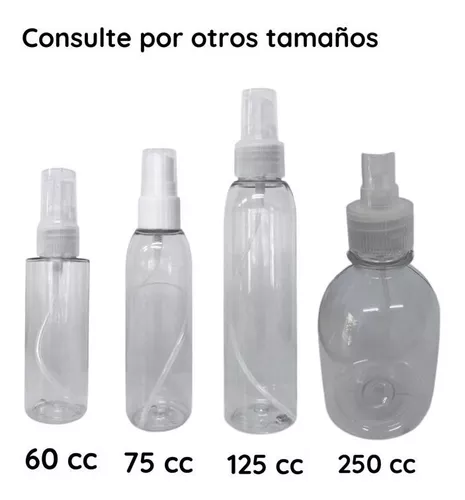 Botellas Plasticas Pet 125 Cc X 50un Con Spray Rociador