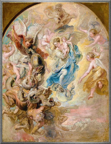 Cuadro La Virgen Como Mujer Del Apocalipsis - Rubens - 1624