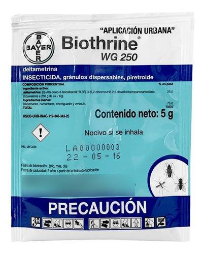 Biothrine Wg Bayer Sobre Veneno Mata Cucarachas Mata Chinche