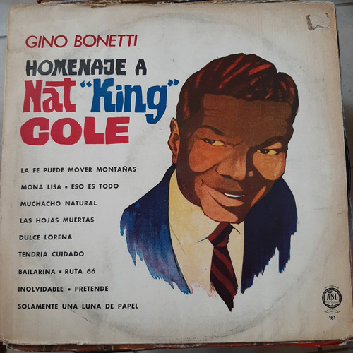 Vinilo Gino Bonetti Homenaje A Nat King Cole O3