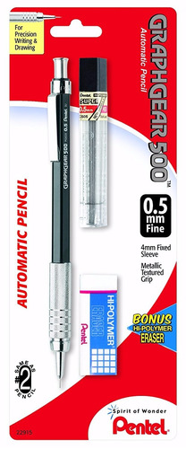 Pentel Graphgear 500 + Grafite + Borracha -black 0,5mm