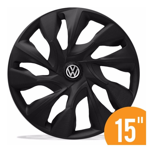 Carlota Esportiva 15 Ds4 Fosc Black Vw Fox Polo Golf 5 Furos