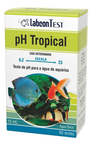 Labcon Teste De Ph Tropical Água Doce - 15ml - 60 Testes