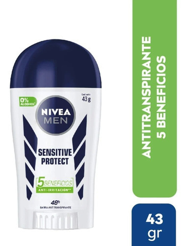 Desodorante Nivea Barra Men Sensitive Protect 43gr