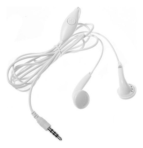 2x Fones De Ouvido Branco Com Fio Plug P2 Portátil Estéreo