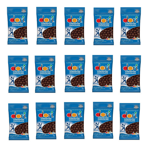 Kit C/ 15un Amendoim Chocolate 70g - Dori (ref. 9002020)