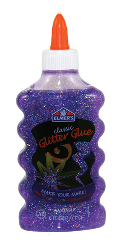 Imagen 1 de 3 de Pegamento Glitter Morado 177ml Elmers Para Manualidades