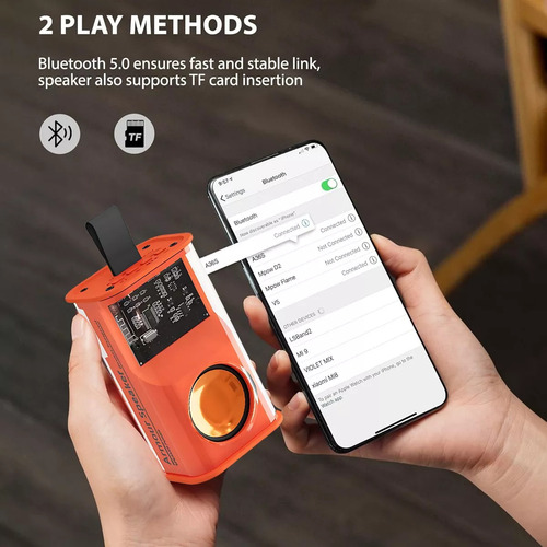 Mini Bocina Portátil Bluetooth 5.0 Diseño Transparente