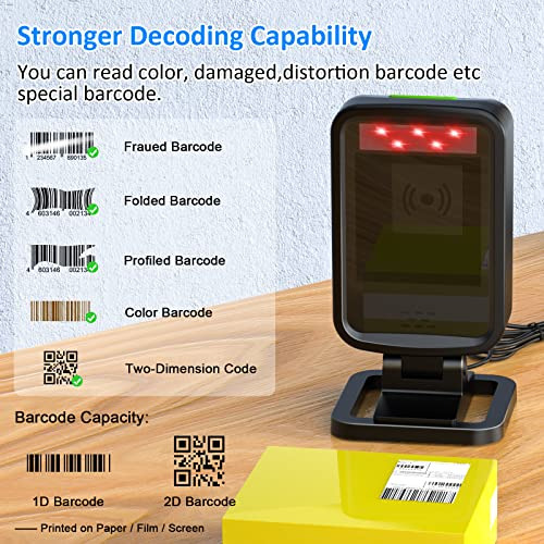 1d / 2d Automático Omnidireccional Escritorio Con Cable Usb