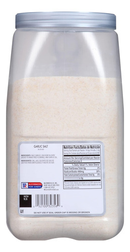Sal De Ajo 5 4 Kg Condimento Ideal Para Sopas Y Carnes